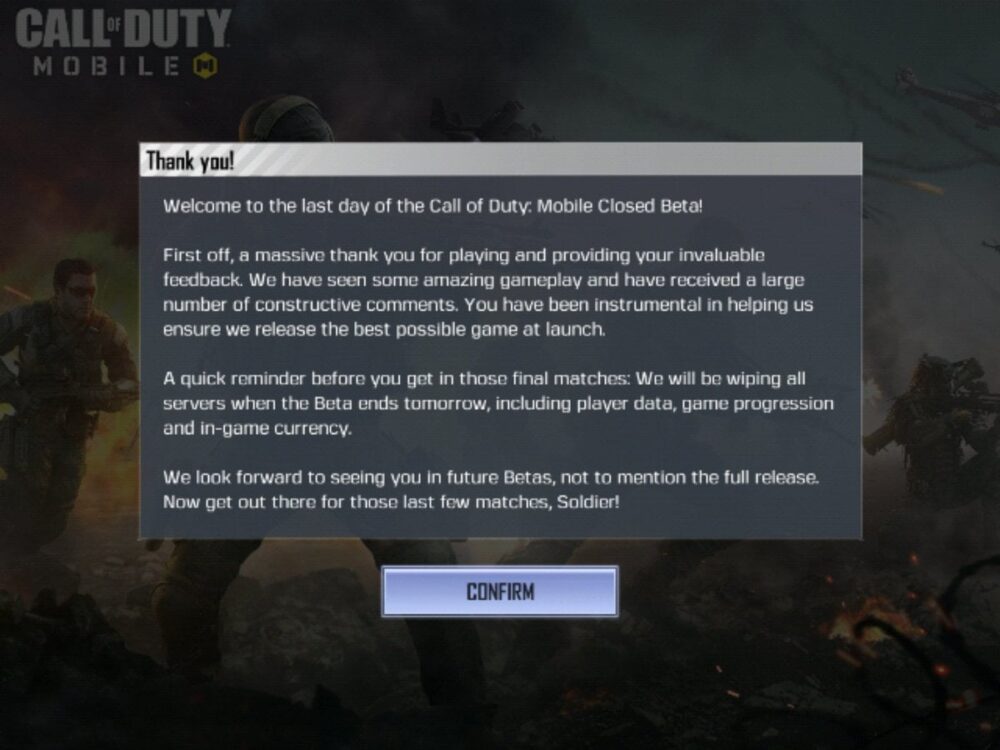 Call of Duty Mobile Beta Going To End Soon Here Full Details