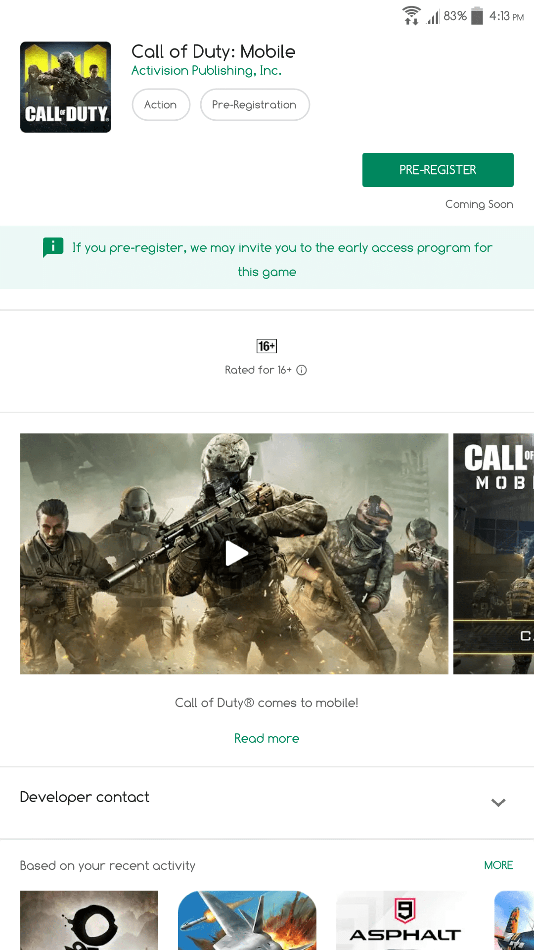 Call of Duty Mobile on Global Google Play Store 1