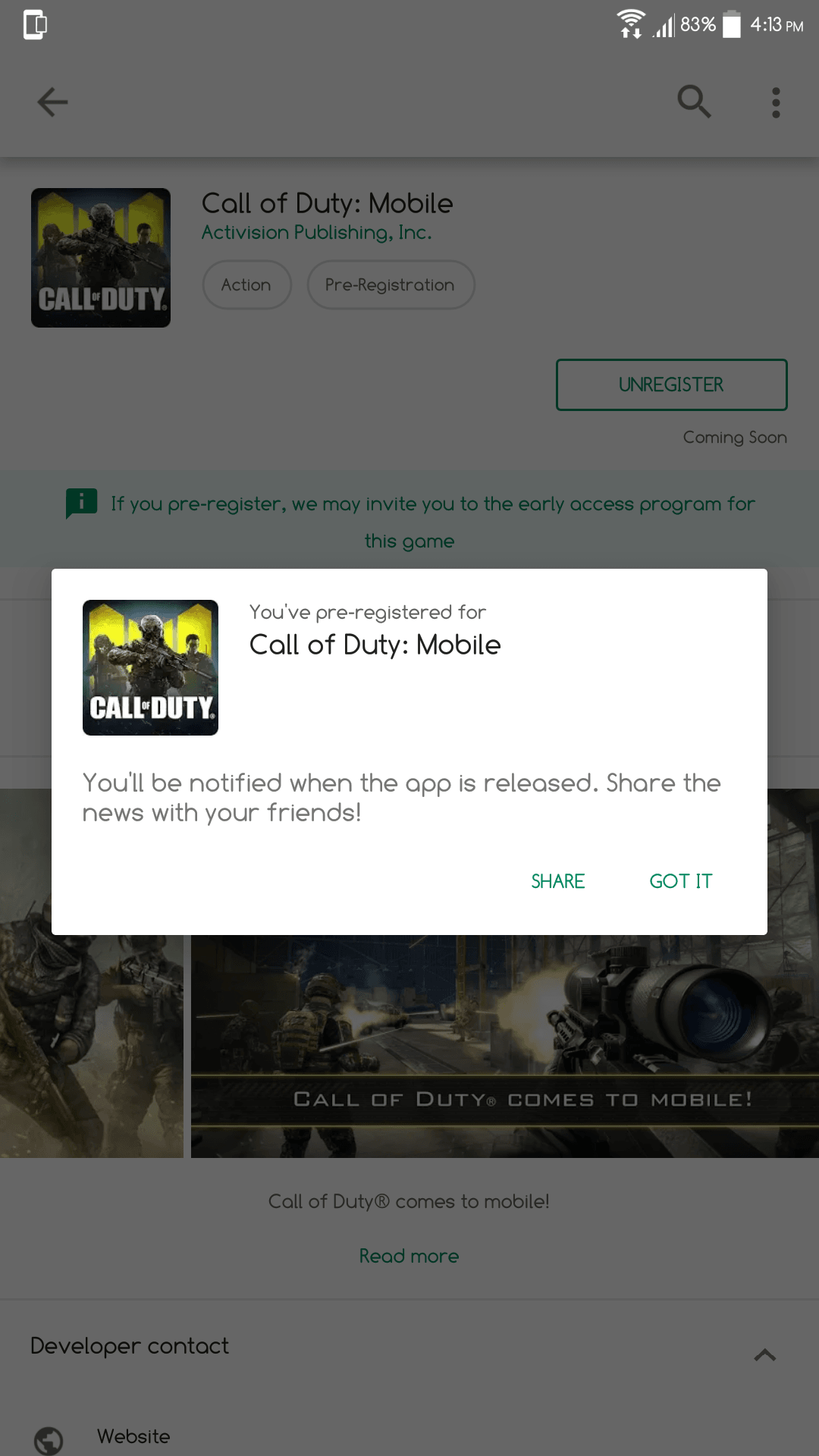 Call of Duty Mobile on Global Google Play Store 3